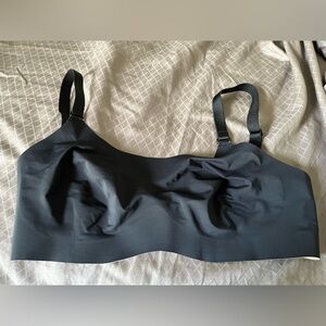 Black/beige Knix bra, size 4.